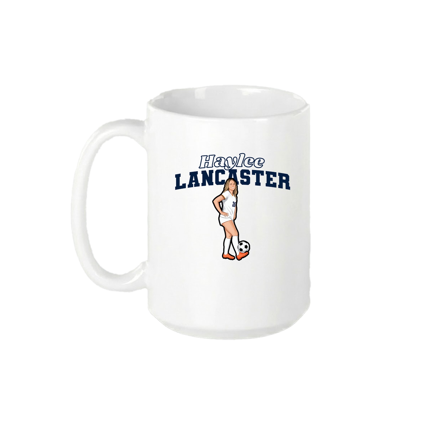 15oz Coffee Mug — Name Arch in White