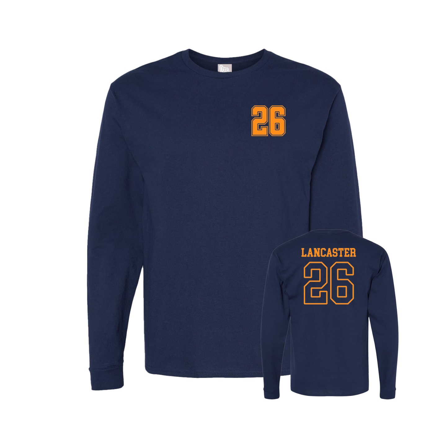 Long Sleeve Tee — Chest Back in Navy
