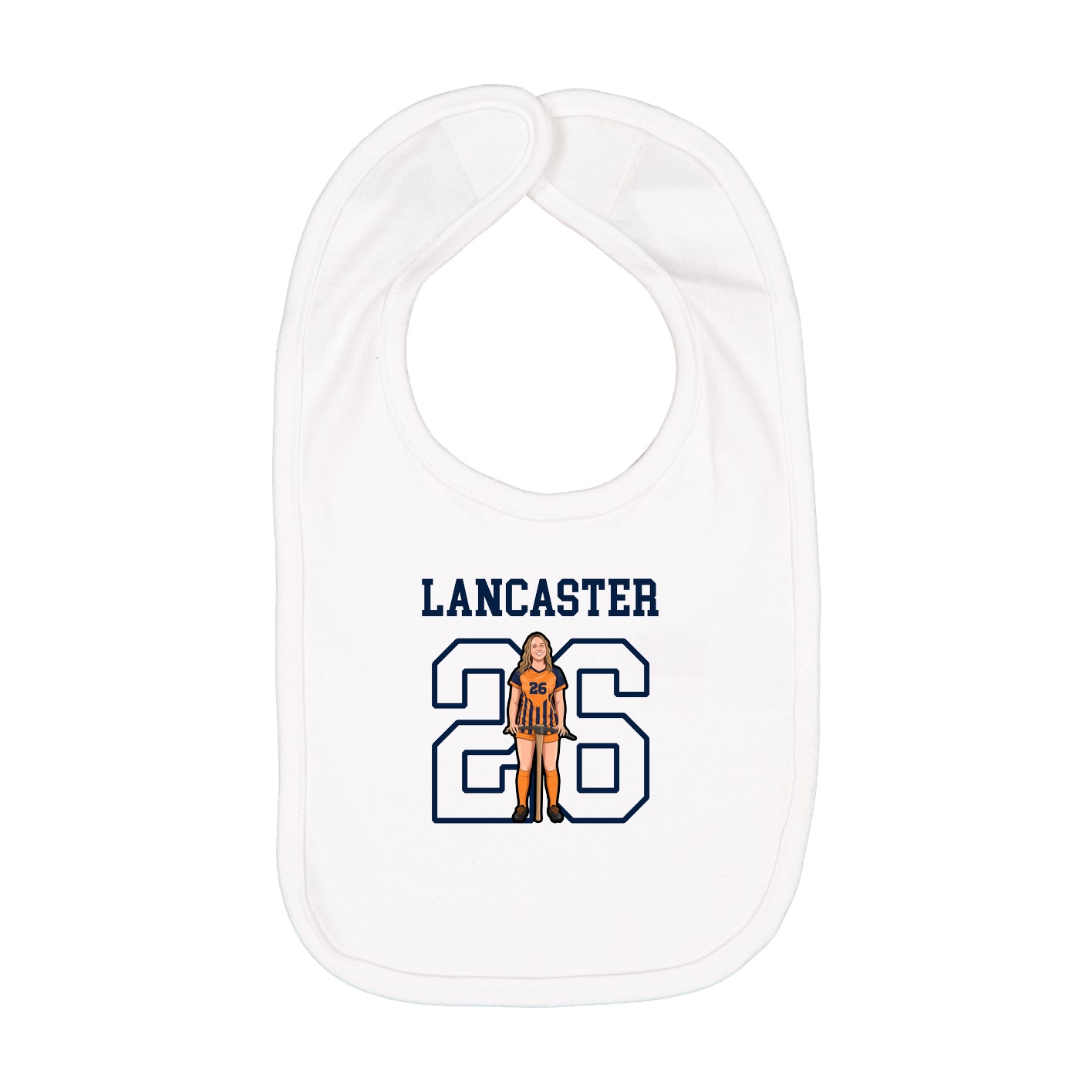 Infant Bib — Shirsey in White