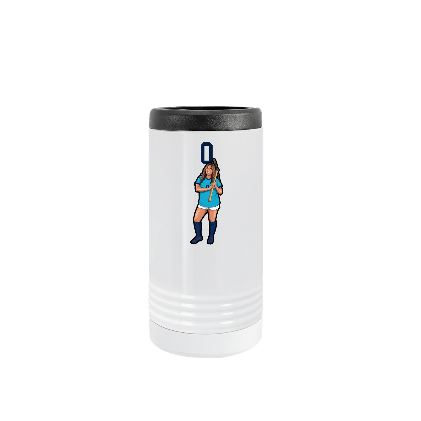 Slim Beverage Holder — Number Top in White