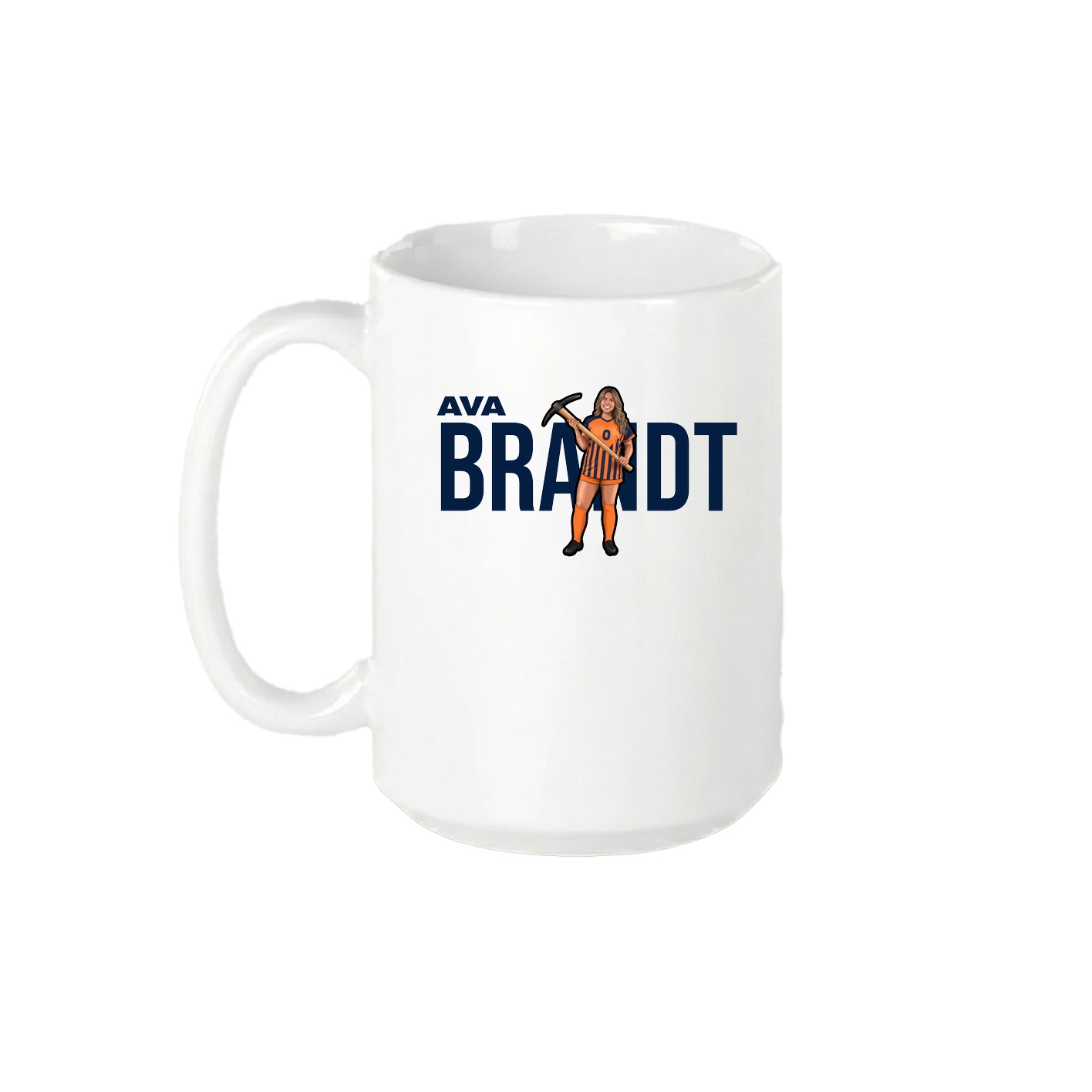 15oz Coffee Mug — Player Name in White