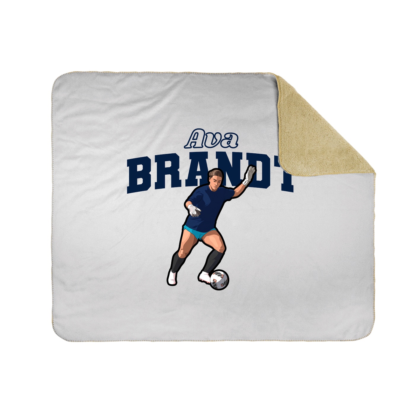 Throw Blanket — Name Arch in White