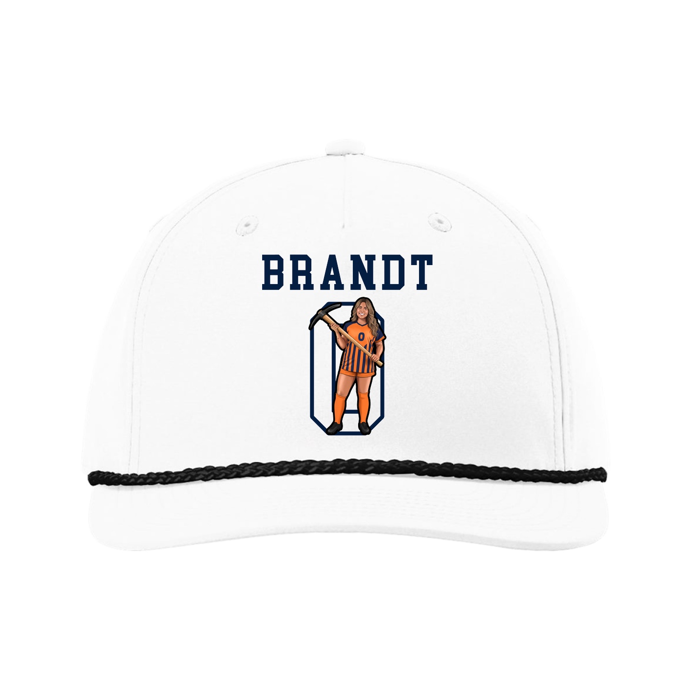 Five-Panel Classic Rope Cap — Shirsey in White