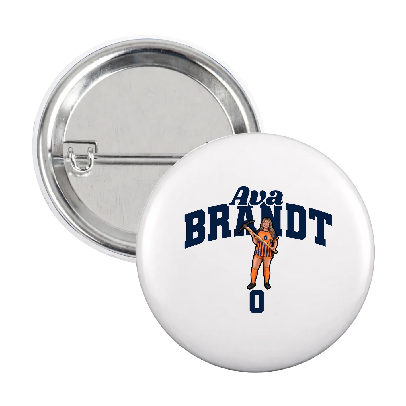 Game Day Button — Signature Arch in White