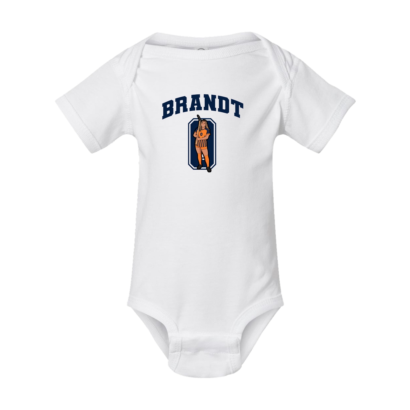 Baby Onesie — Number in White