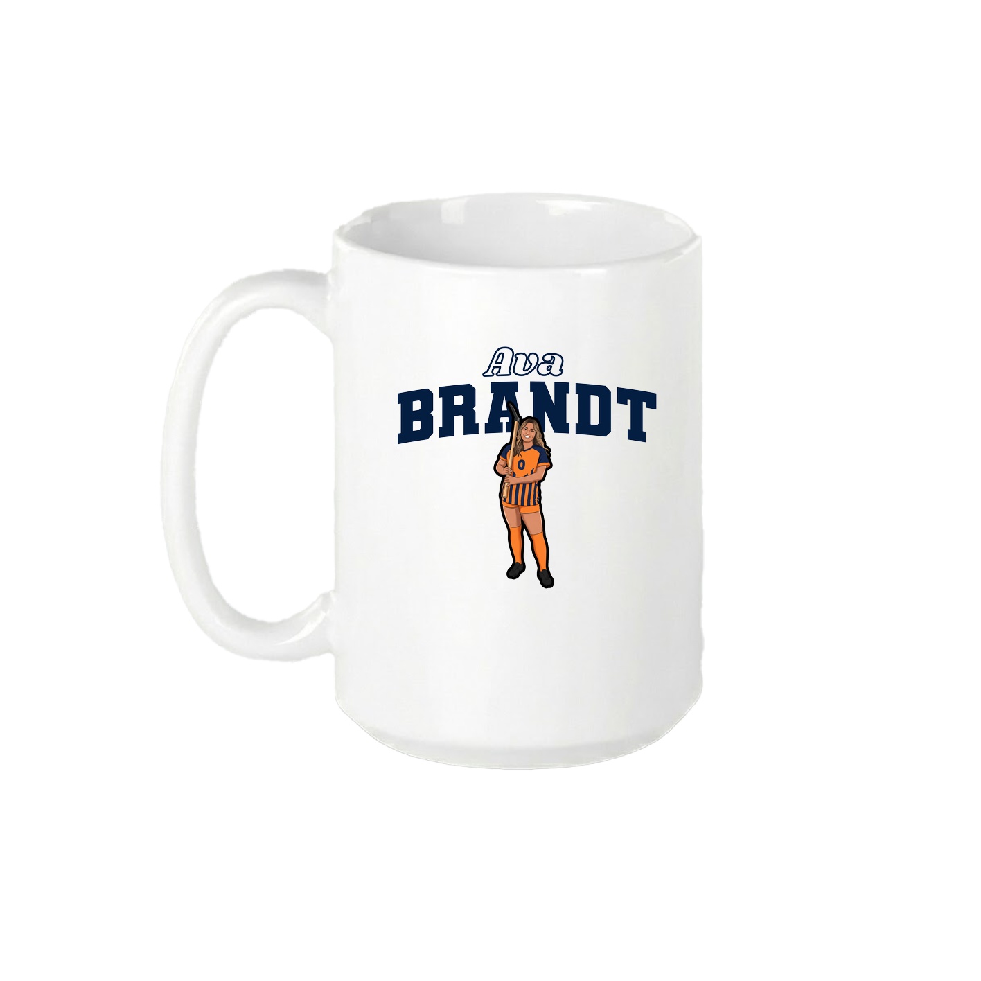 15oz Coffee Mug — Name Arch in White