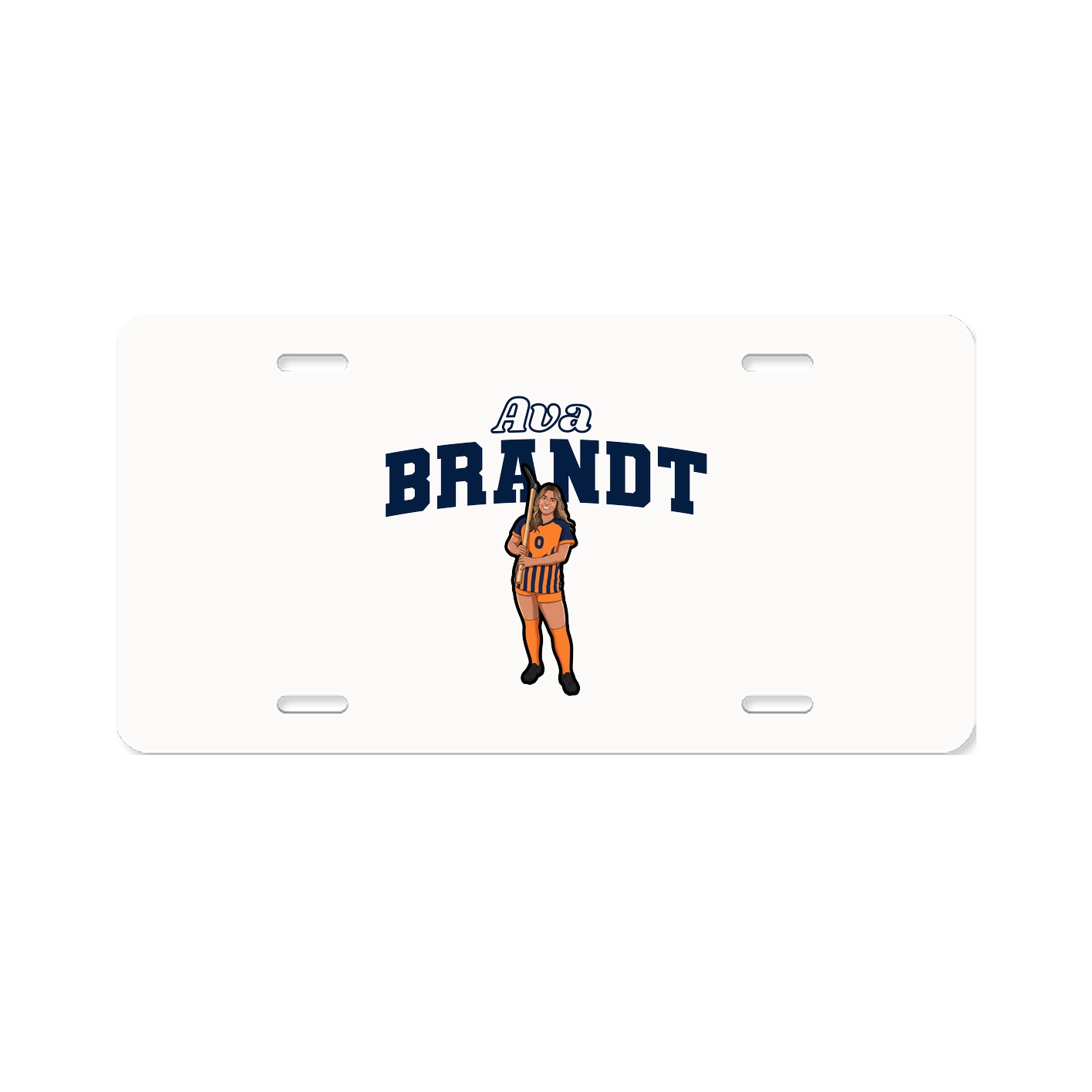 License Plate — Name Arch in Classic