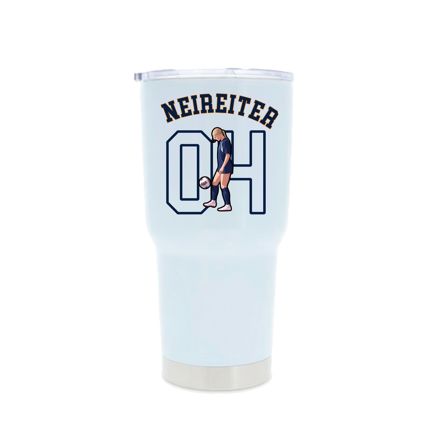 30oz Stainless Steel Tumbler — Shirsey Arch in White