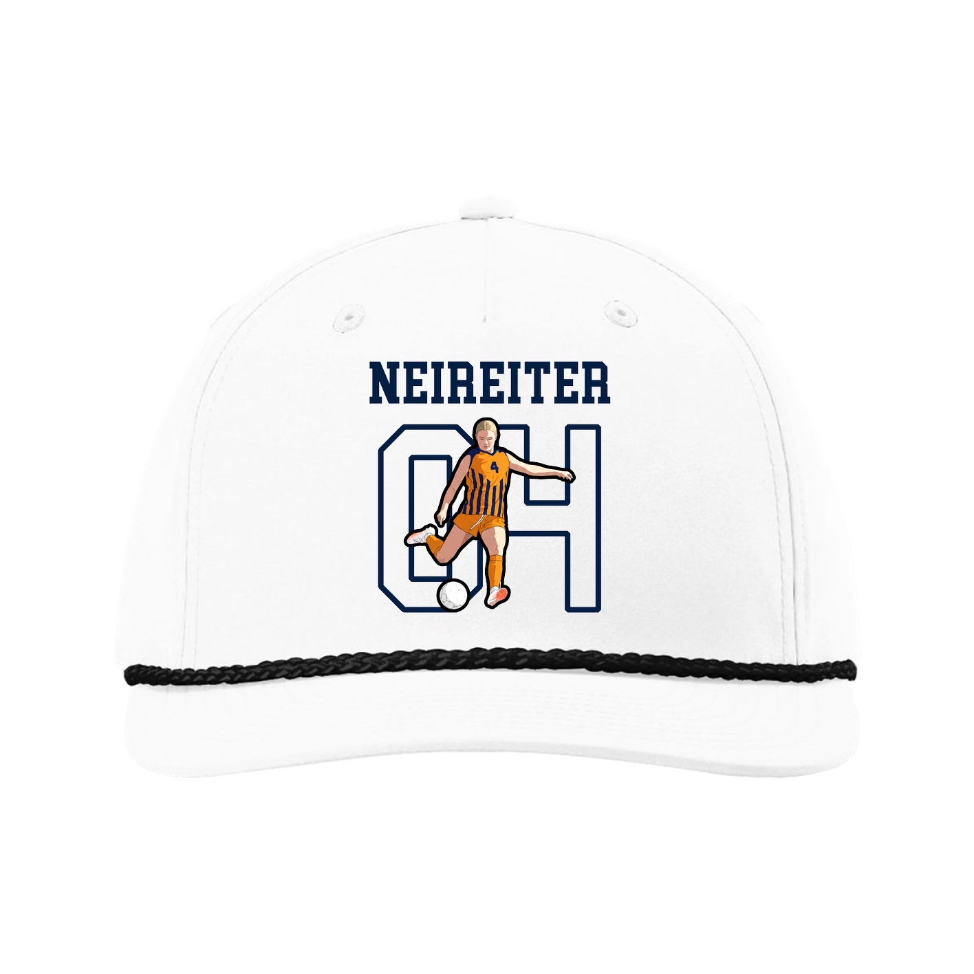 Five-Panel Classic Rope Cap — Shirsey in White