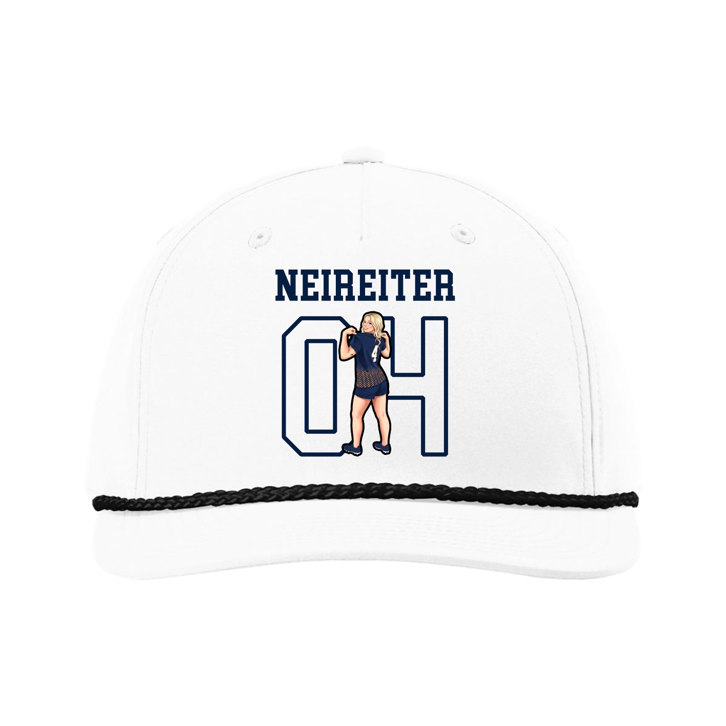 Five-Panel Classic Rope Cap — Shirsey in White