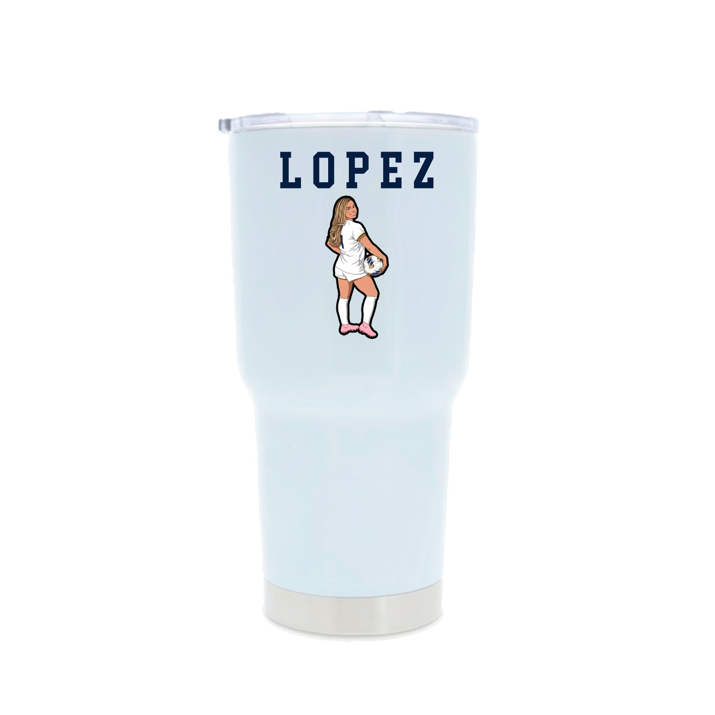 30oz Stainless Steel Tumbler — Shirsey in White