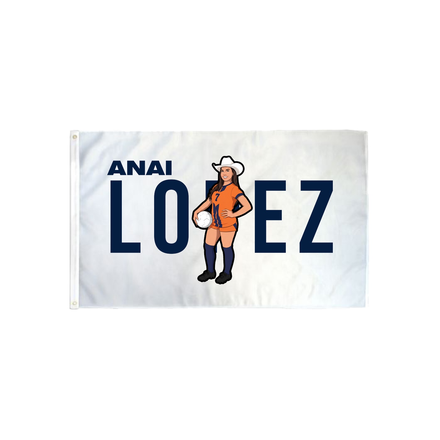 3x5 Flag — Player Name in Classic