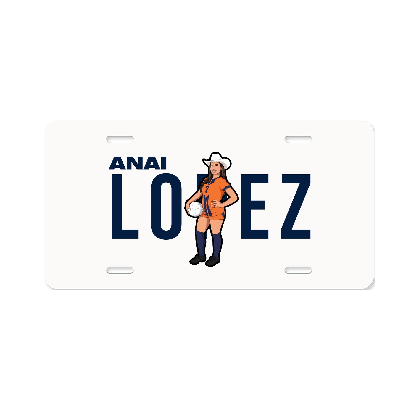 License Plate — Player Name in Classic