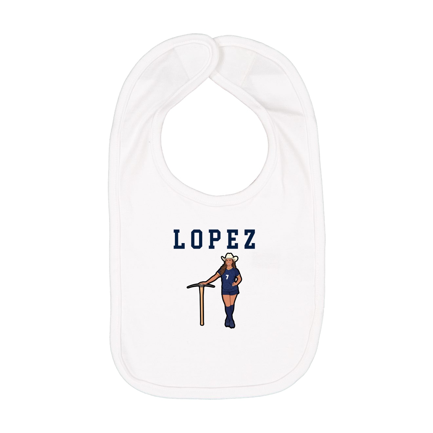 Infant Bib — Shirsey in White