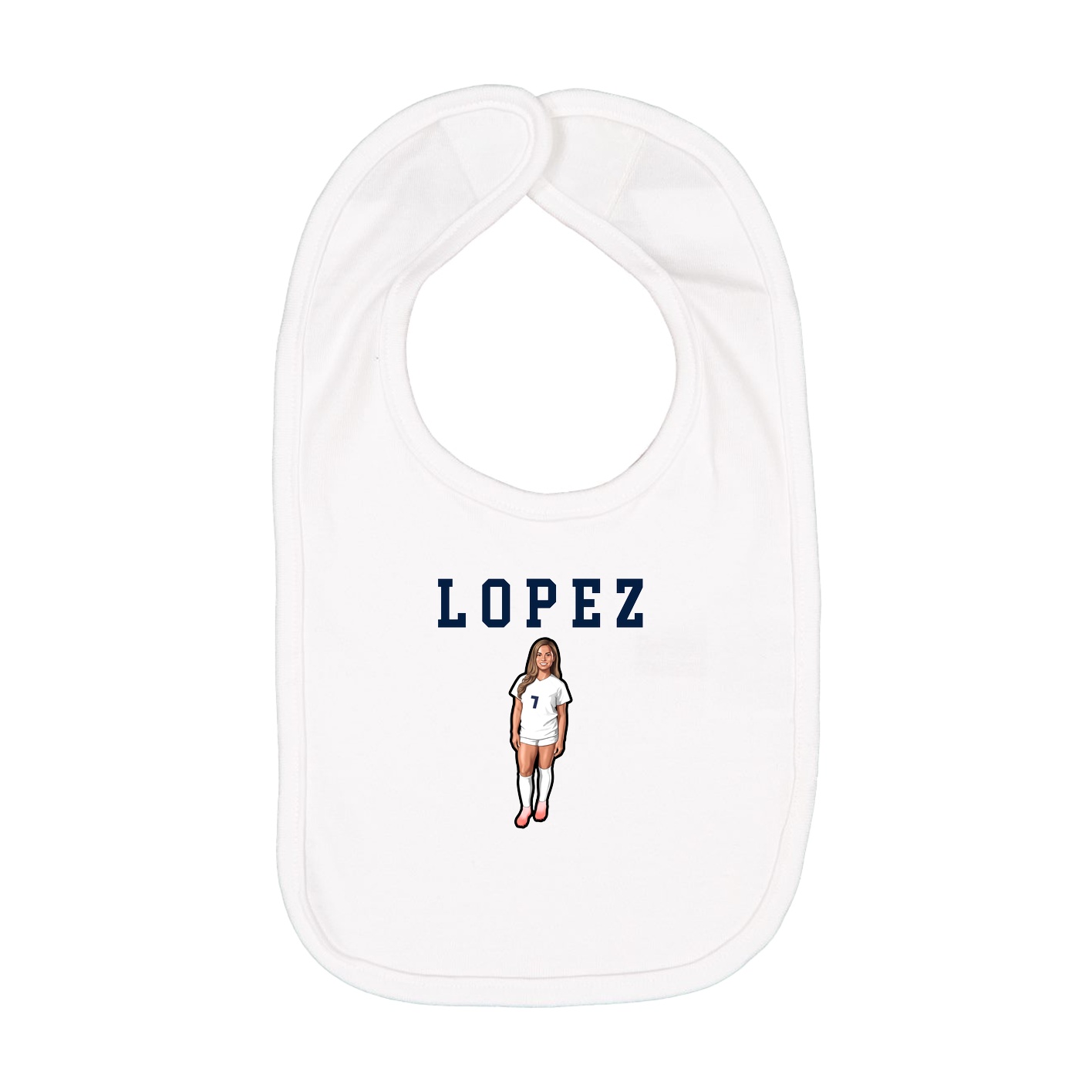 Infant Bib — Shirsey in White