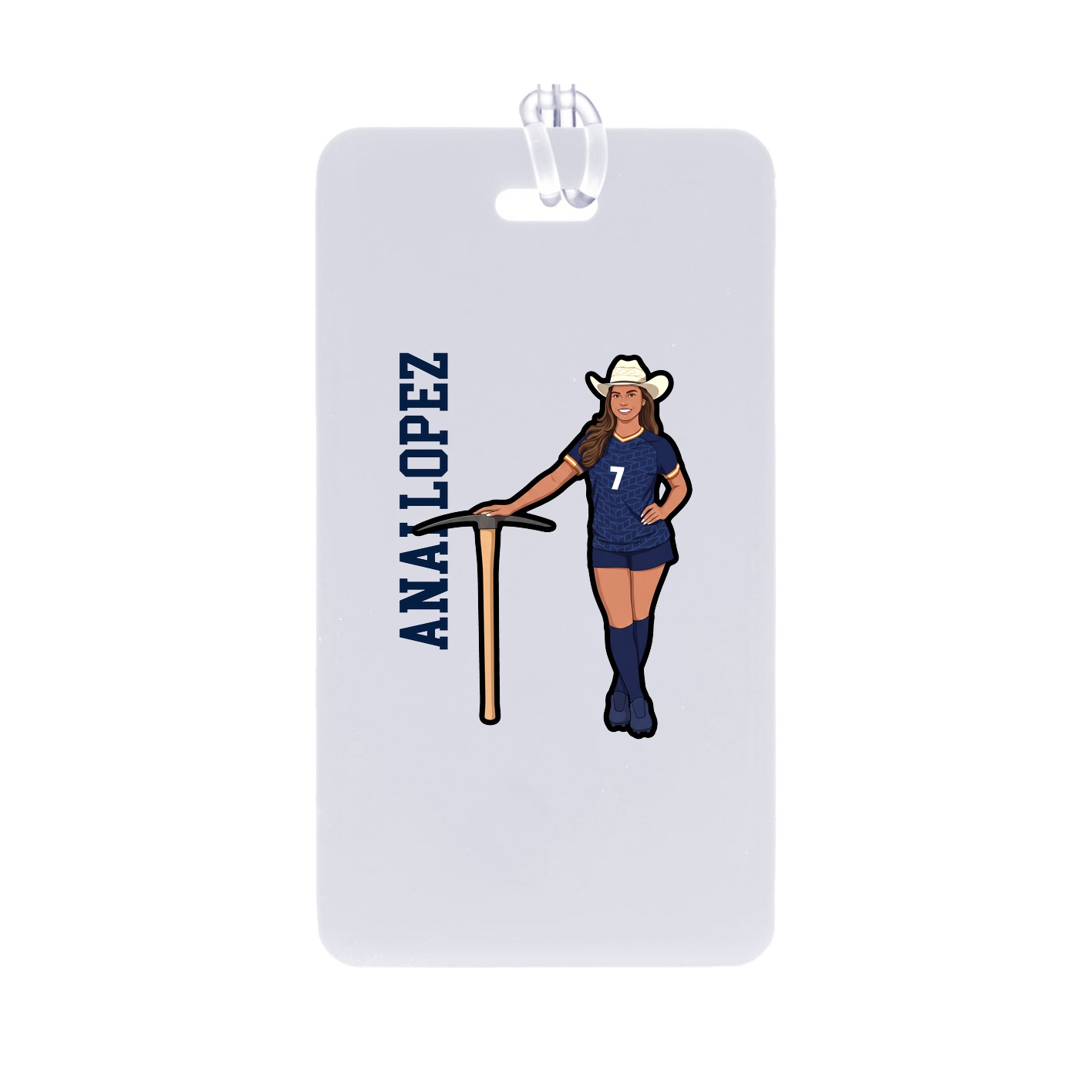 Bag Tag — Name Vertical in Classic
