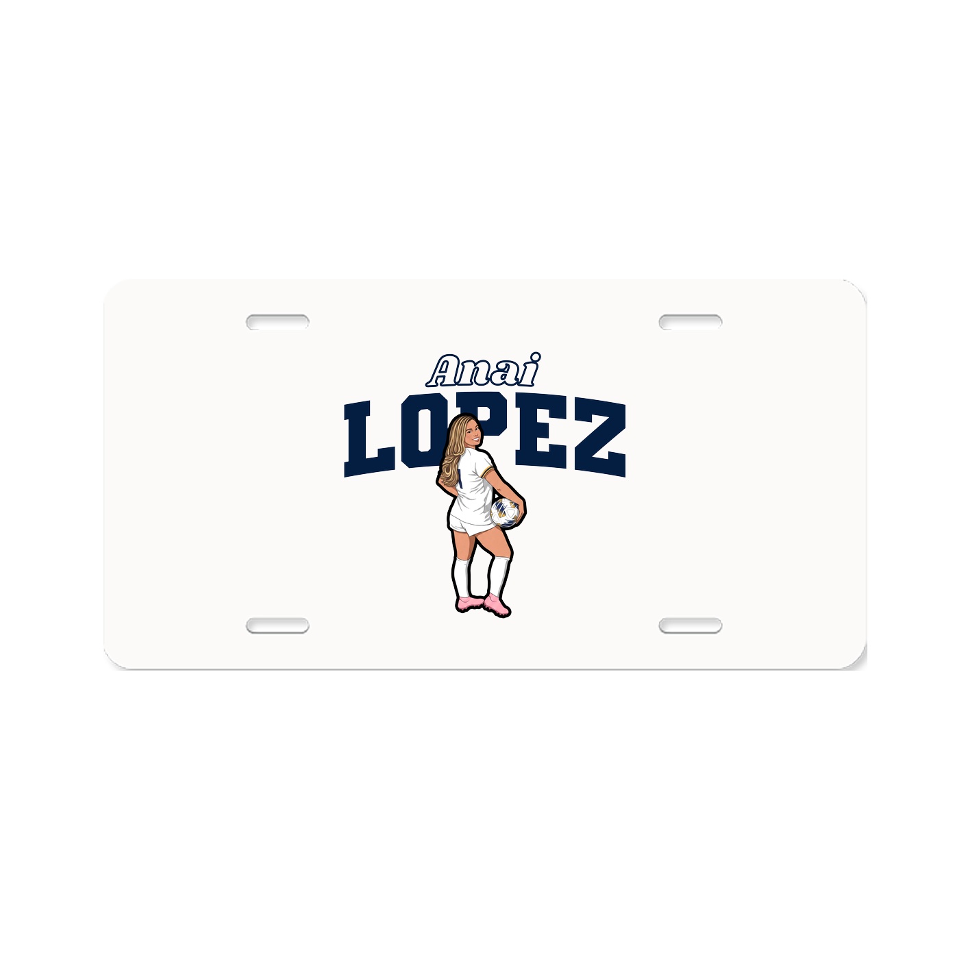 License Plate — Name Arch in Classic