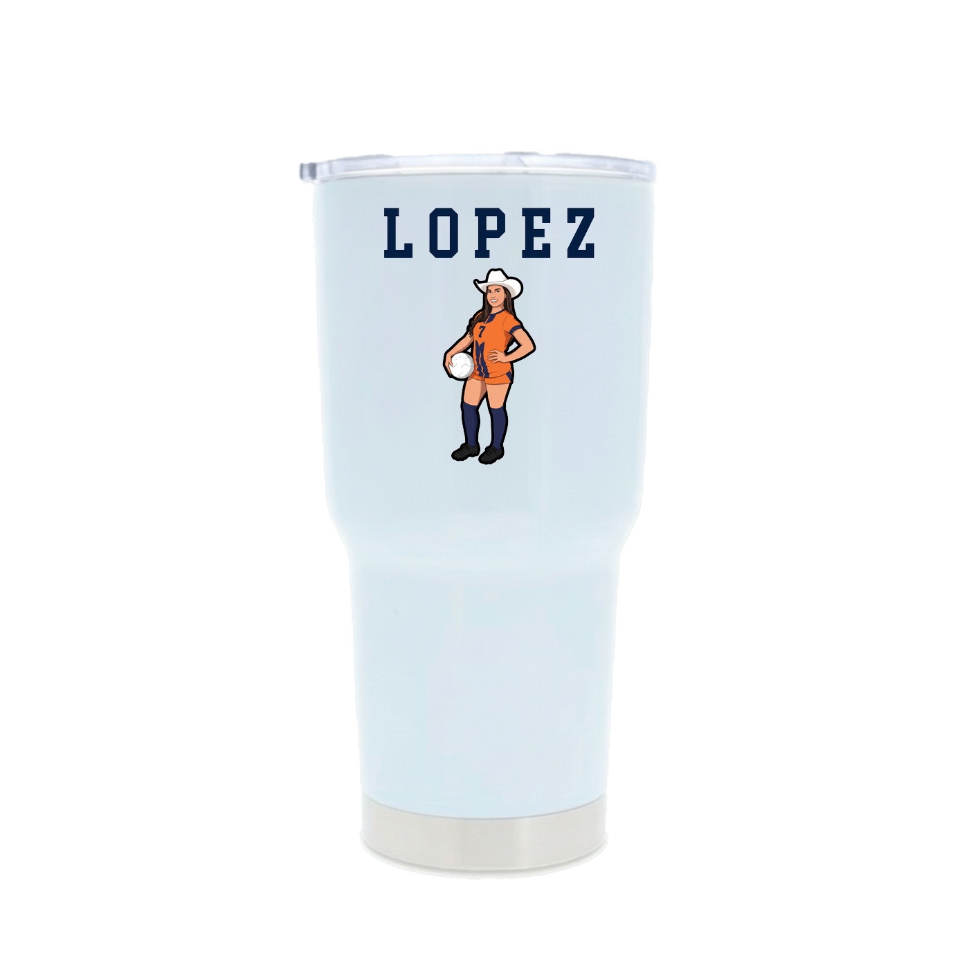 30oz Stainless Steel Tumbler — Shirsey in White