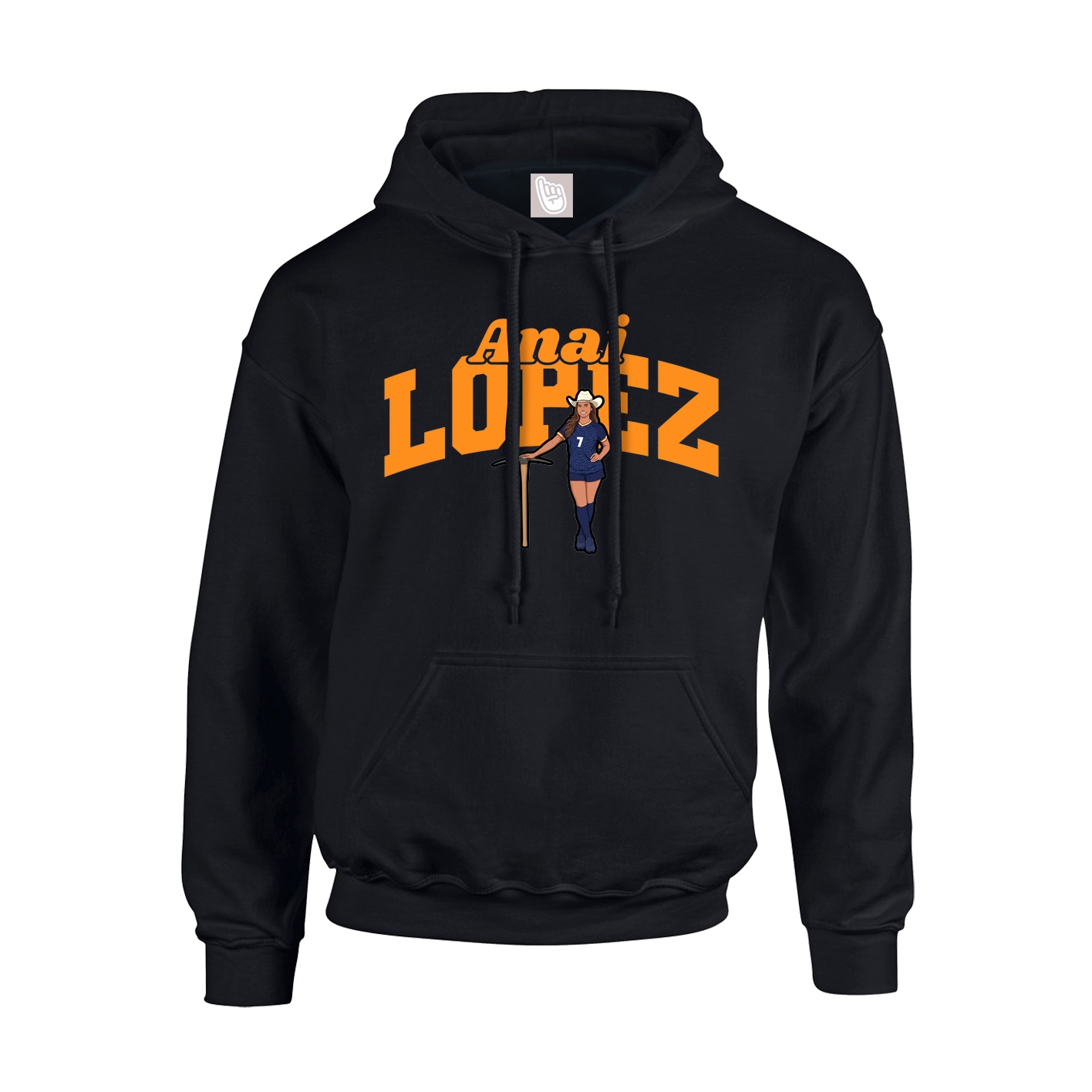 Youth Hoodie — Signature Arch in Black