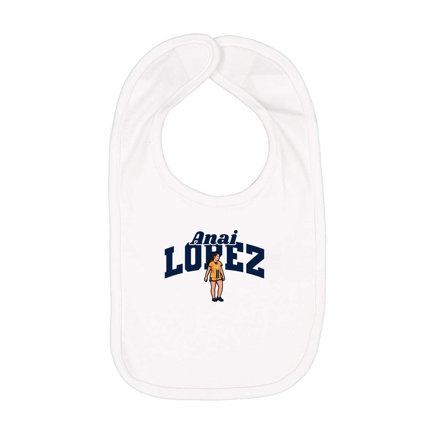 Infant Bib — Signature Arch in White