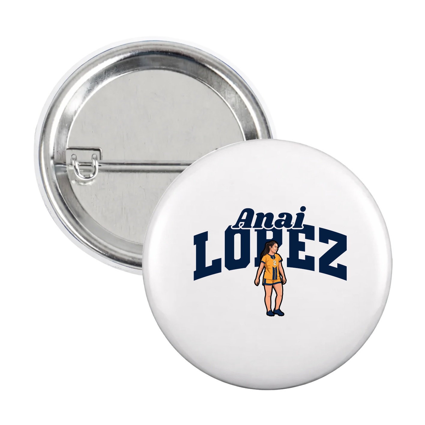 Game Day Button — Signature Arch in White
