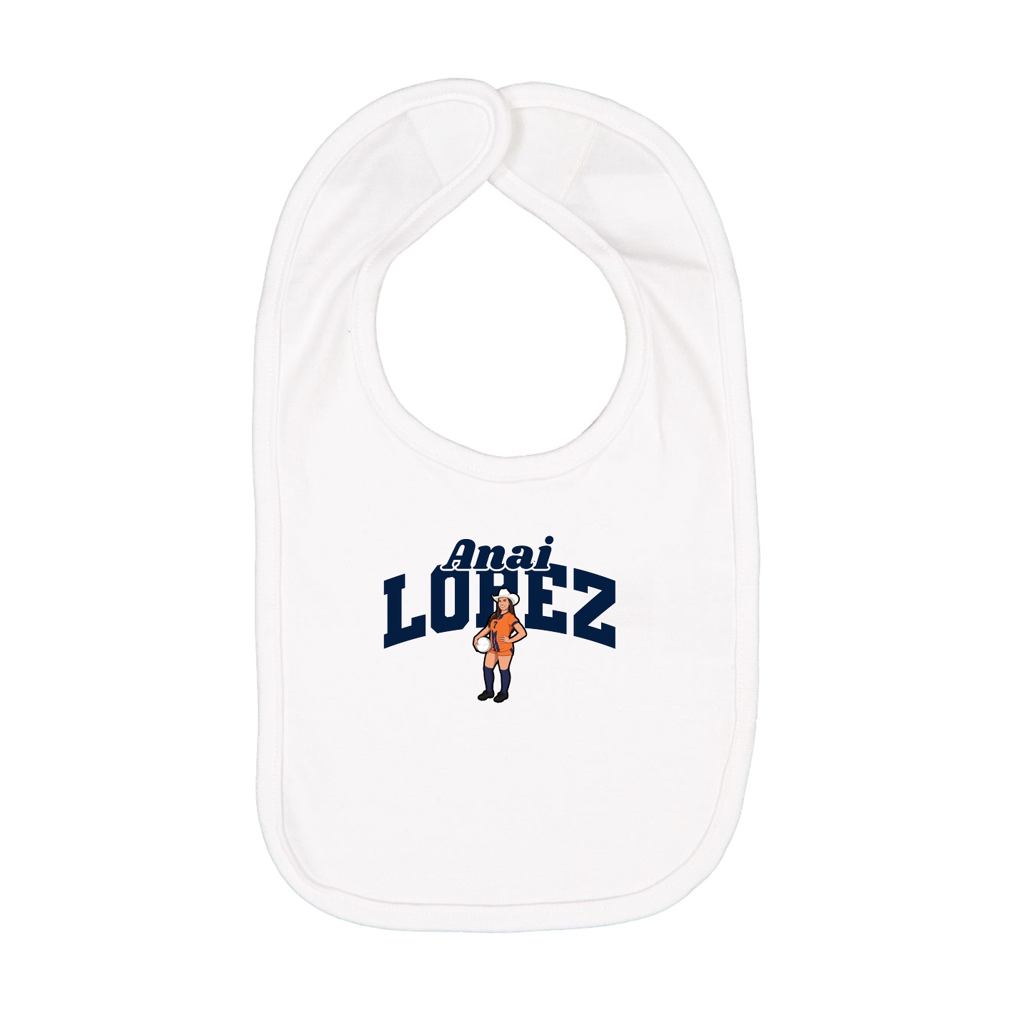 Infant Bib — Signature Arch in White