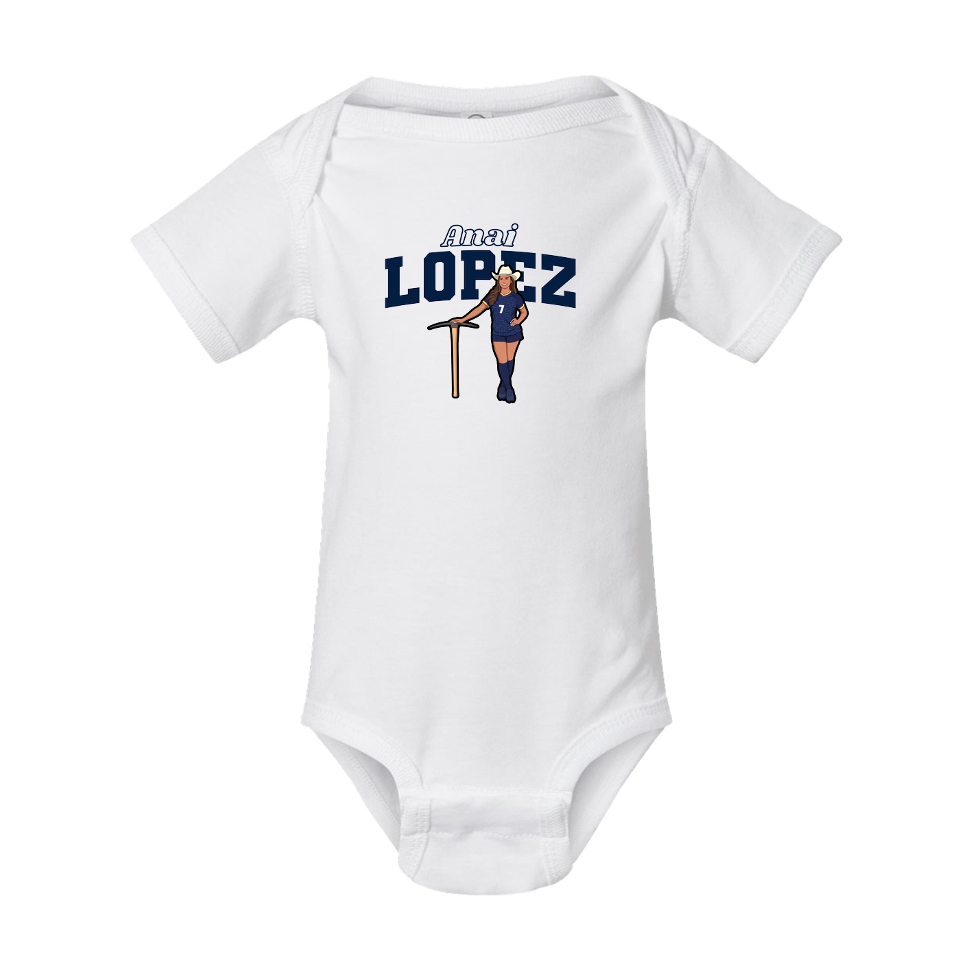 Baby Onesie — Name Arch in White
