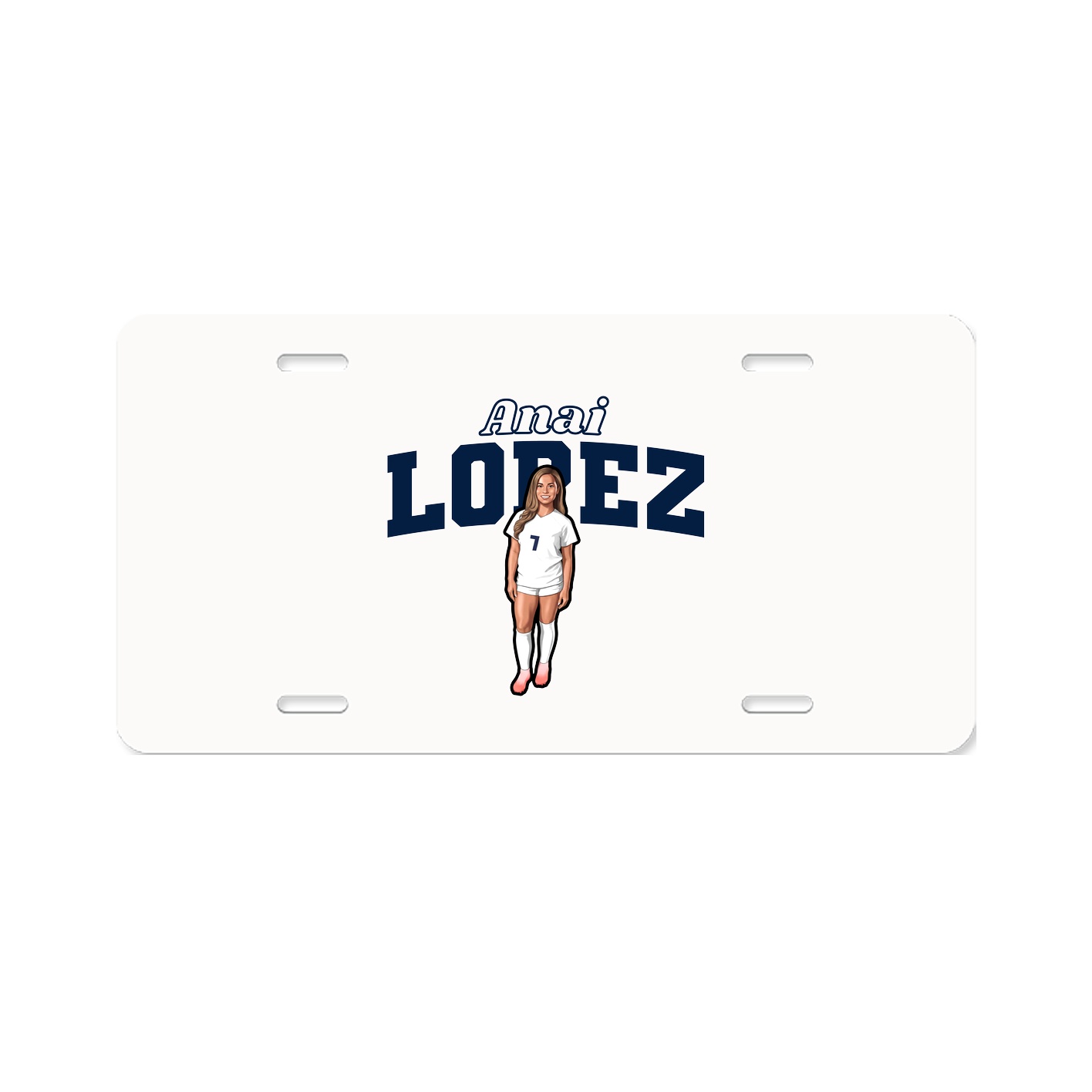 License Plate — Name Arch in Classic