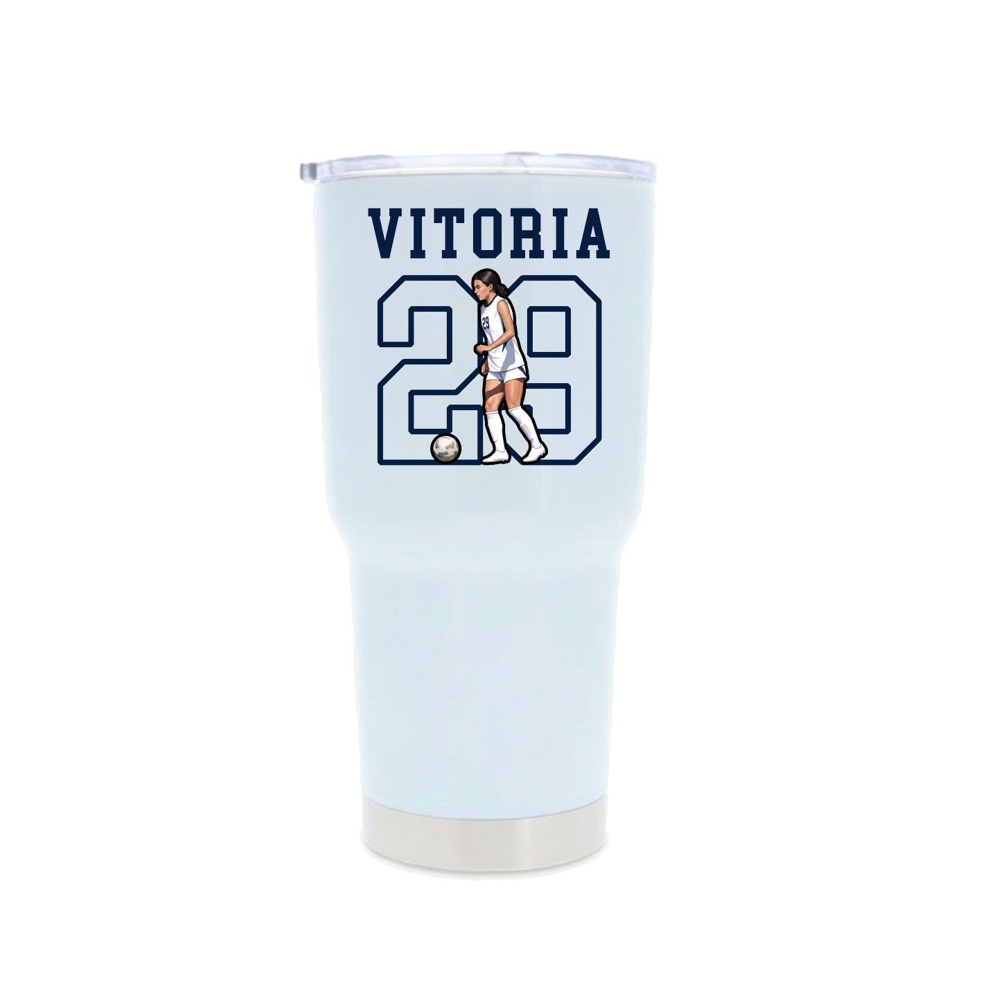 30oz Stainless Steel Tumbler — Shirsey in White