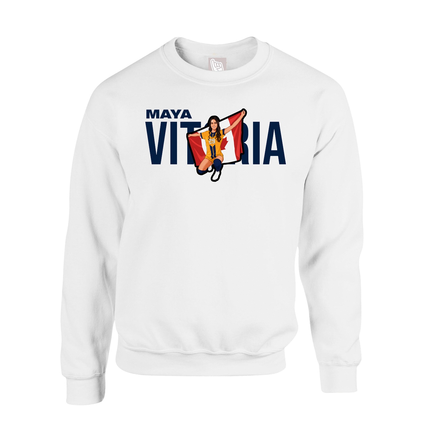 Fleece Crew — Player Name in White