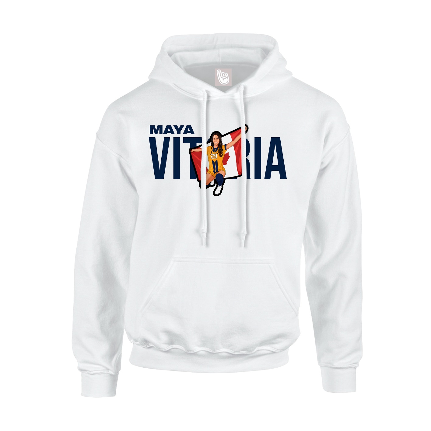 Youth Hoodie — Player Name in White