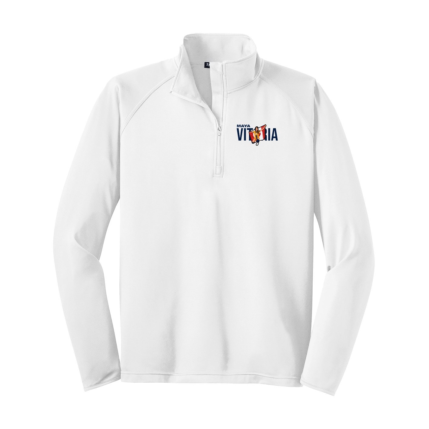 Q-Zip Pullover — Player Name in White
