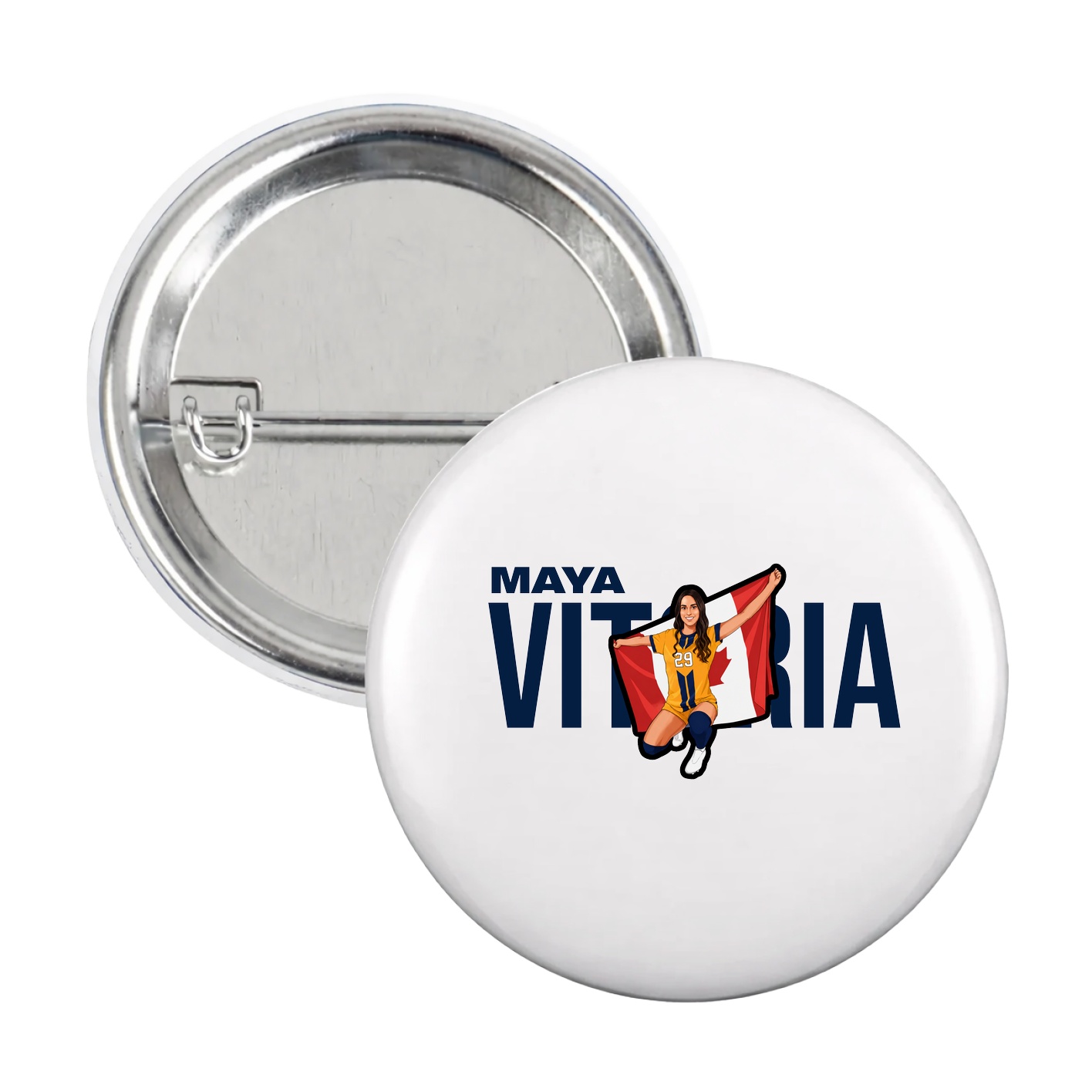 Game Day Button — Player Name in White