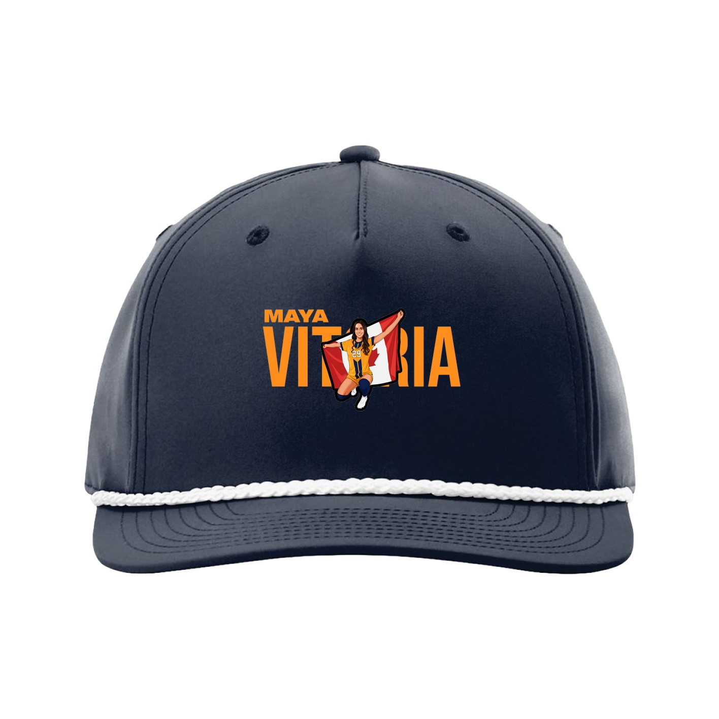 Five-Panel Classic Rope Cap — Player Name in Navy