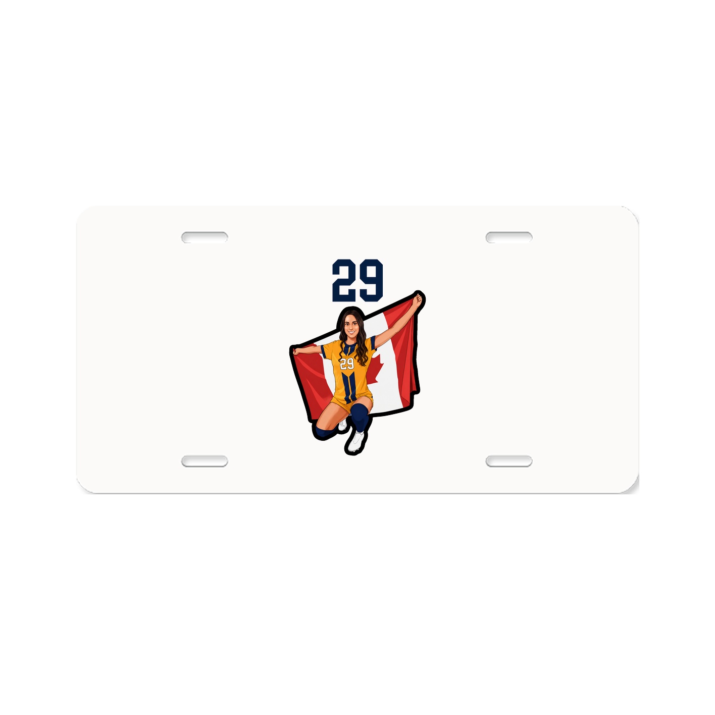License Plate — Number Top in Classic