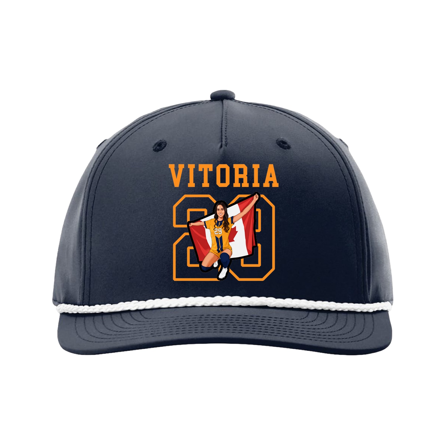 Five-Panel Classic Rope Cap — Shirsey in Navy