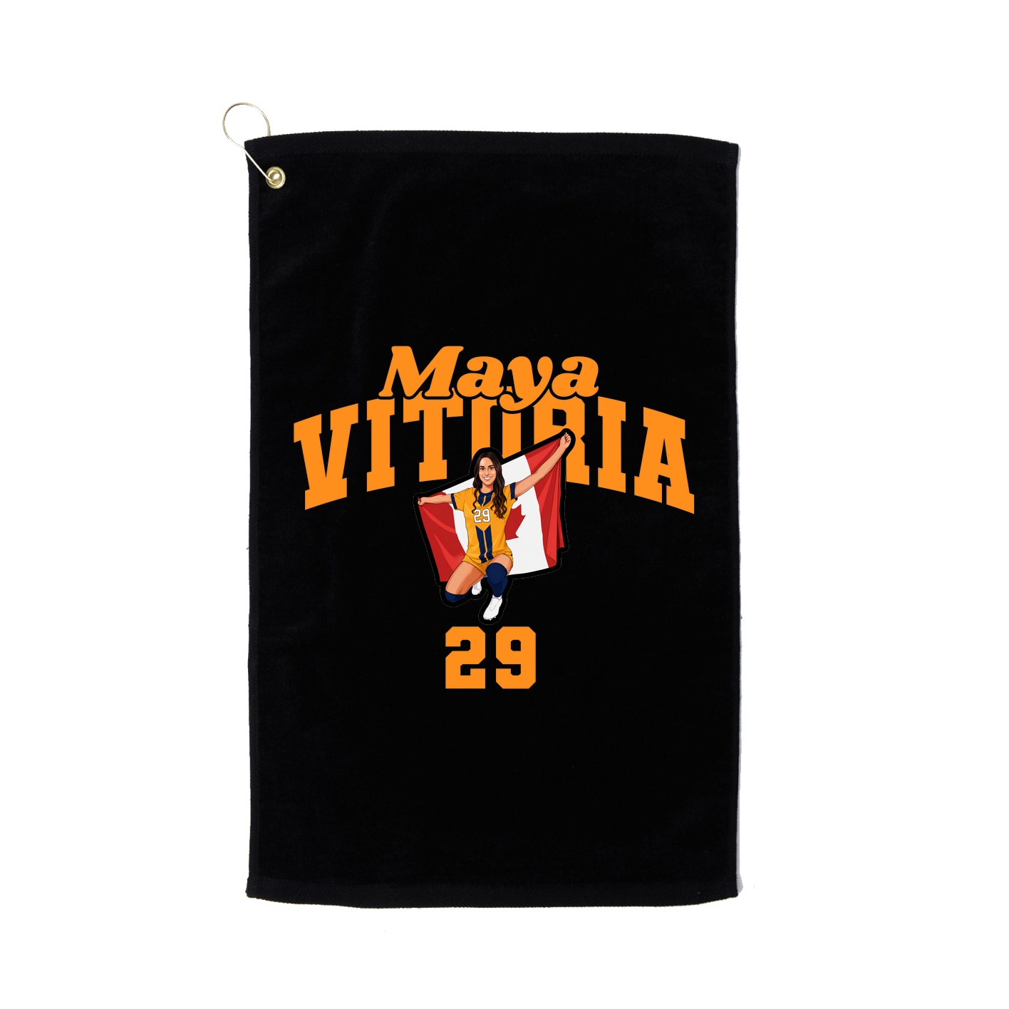 Golf Towel — Signature Arch in Black