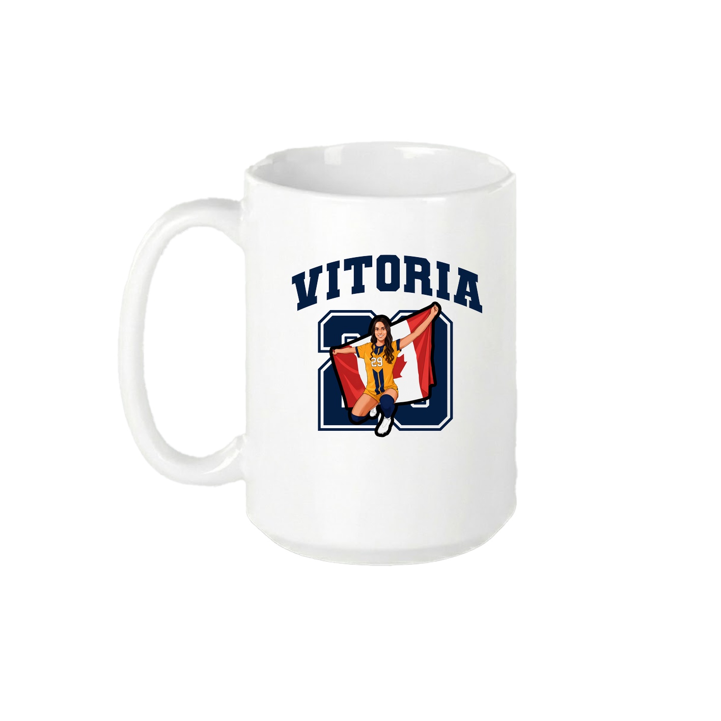 15oz Coffee Mug — Number in White