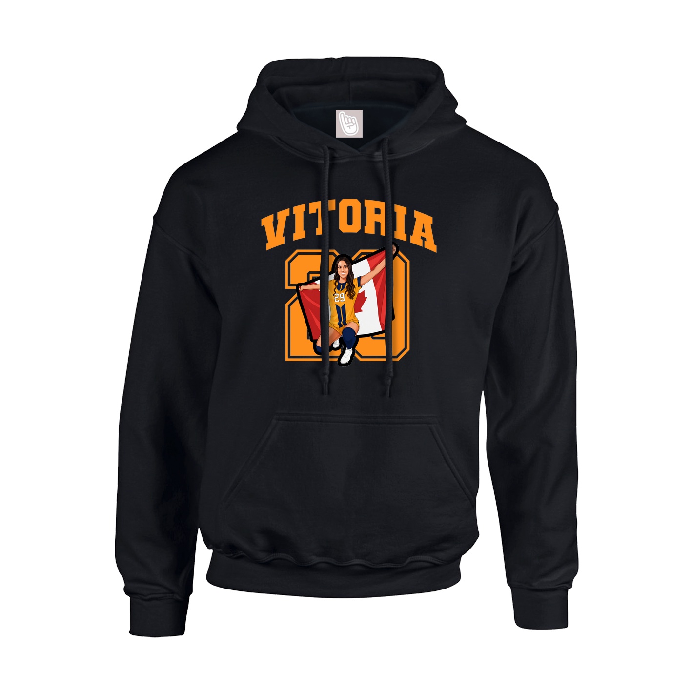 Hoodie — Number in Black