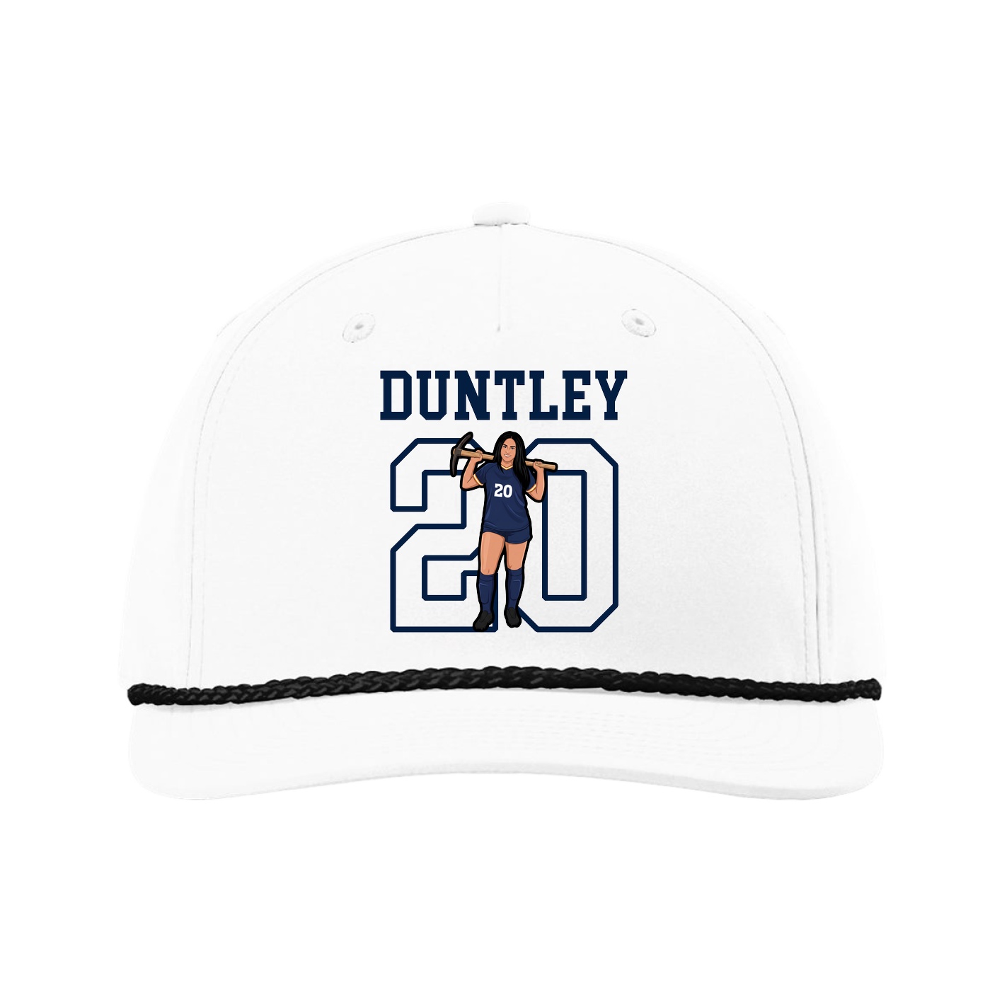 Five-Panel Classic Rope Cap — Shirsey in White
