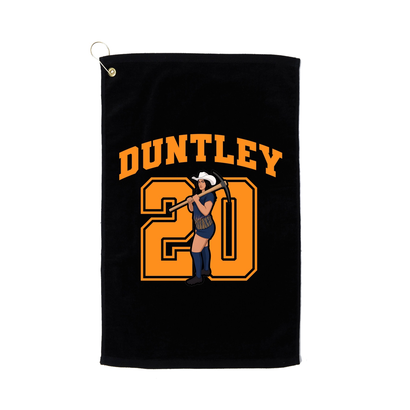 Golf Towel — Number in Black