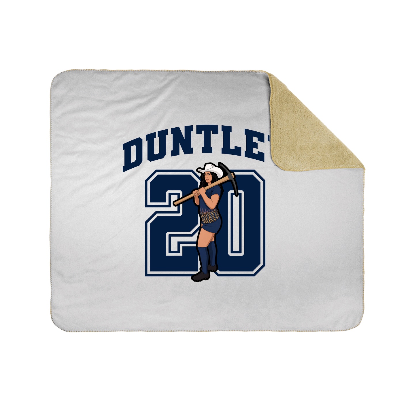 Throw Blanket — Number in White
