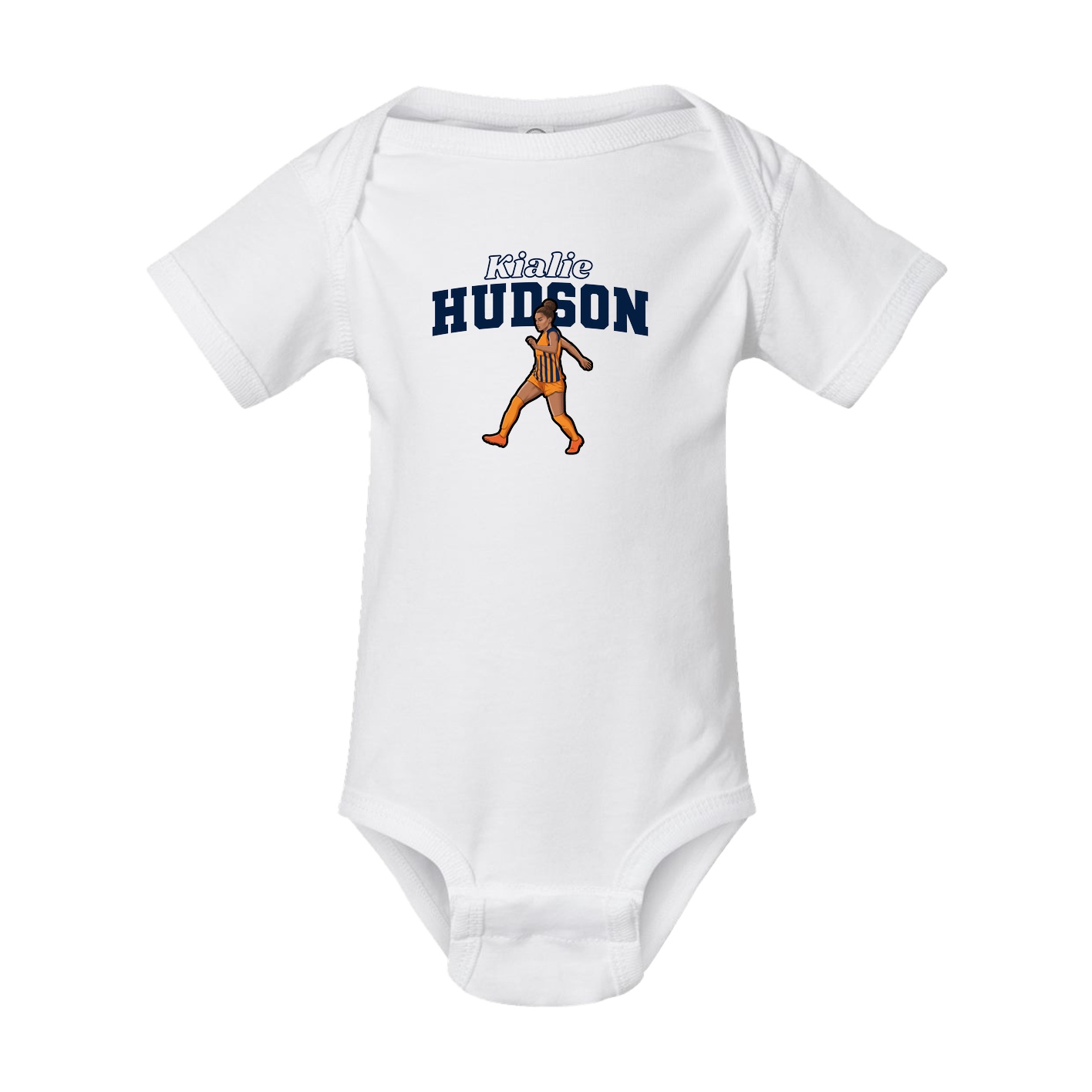 Baby Onesie — Name Arch in White