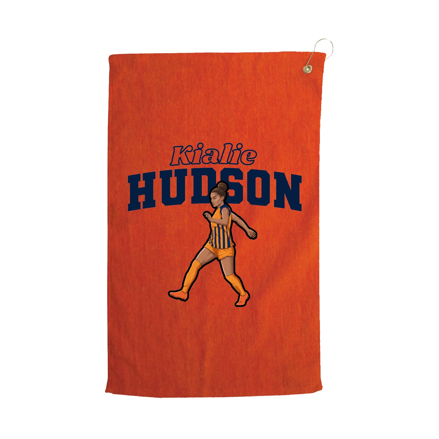 Golf Towel — Name Arch in Orange