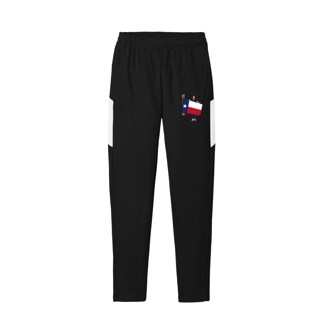 Team Travel Pant — Name Vertical in Black/White