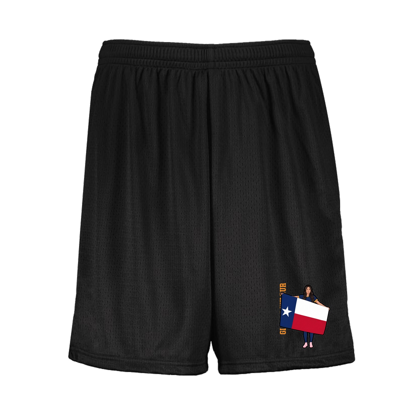Shorts — Name Vertical in Black