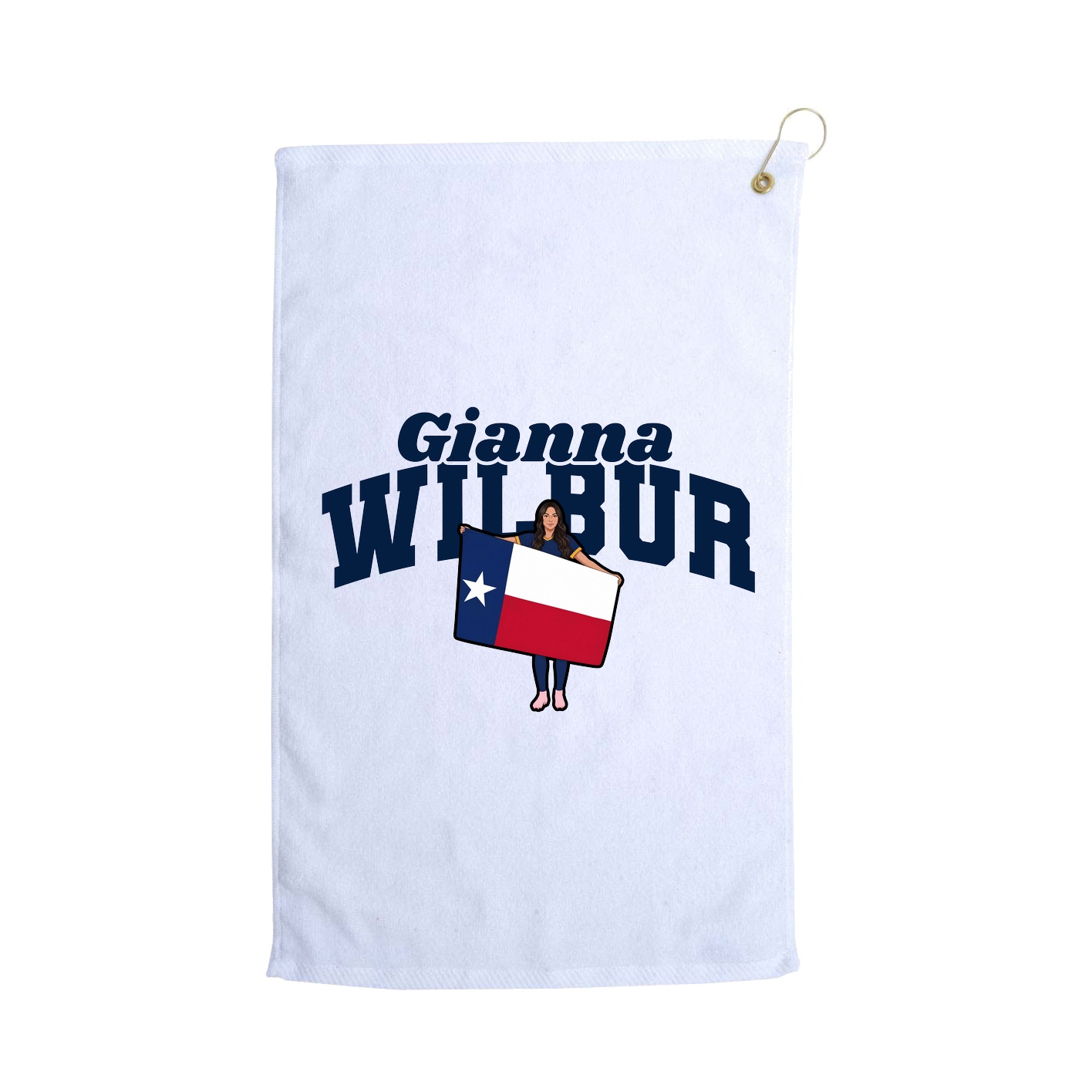 Golf Towel — Signature Arch in White