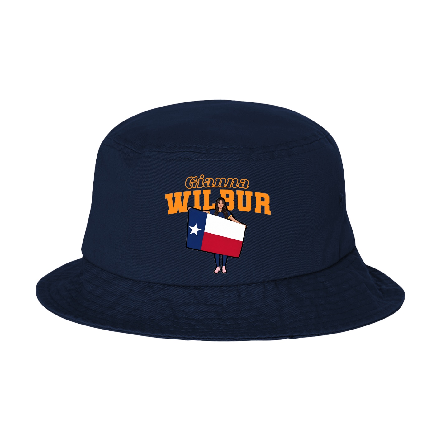Bucket Cap — Name Arch in Navy