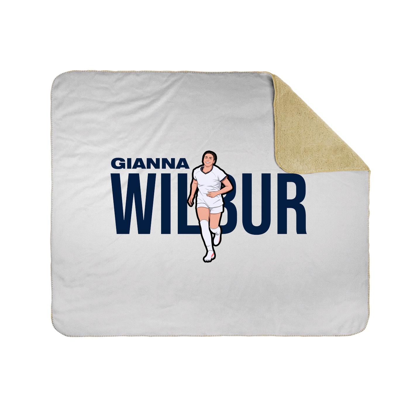 Throw Blanket — Player Name in White