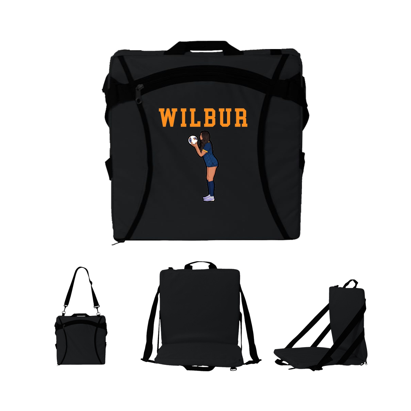 Folding Stadium Seat — Shirsey in Black